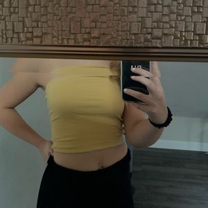 Brandy Melville Yellow Tube Top